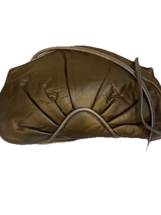 Park Avenue Handbags - Park Avenue Int. VTG Genuine Leather Purse/Clutch/Shoulder Bag ,Green Metallic
